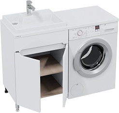 СанТа Тумба с раковиной под стиральную машину Лондон 59 L 2 дверцы белая – фотография-2